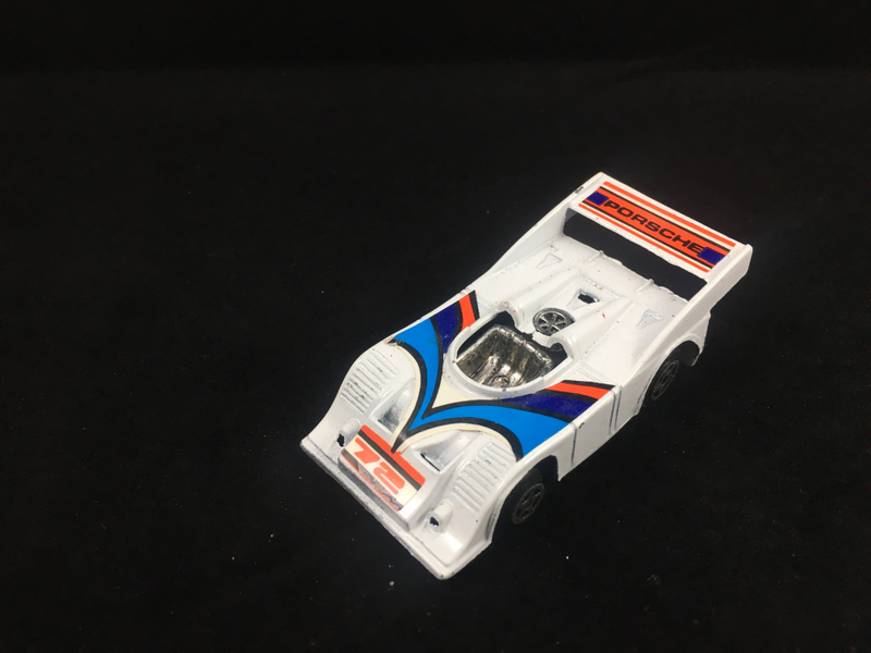 Porsche 917/30: Unknown Hong Kong manufacture. Fantasy livery, also a little larger, maybe 1/55. Will strip and restore.